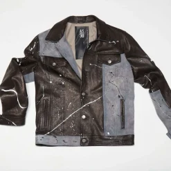 A.S.98 Jacken-LEADERJACKEN BRUCE PELLE NERO